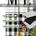 thumbnail image 6 of Rustic Sunflower Kitchen Curtains,Retro Farmhouse Country Spring Floral Butterfly Black White Plaid Print Window Treatments for Bedroom Living Room Cafe Decor 84x84in, 6 of 6