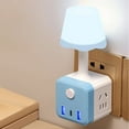 thumbnail image 2 of Book Lights, Clearance! Fenull Bedroom Bedside Lamp Integrated Home Socket Small Night Light Multi Function Converter Socket Usb, Small Book Lamp, 1*Night Light, 2 of 4