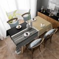 thumbnail image 4 of Beige Rectangle Tablecloth, Modern Abstract Art Farmhouse Striped Waterproof & StainResistant Tablecloth, Washable Oil-proof Table Cover for Dining/Party/Wedding/Camping/Buffet 52x70 In, 4 of 9