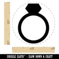 thumbnail image 2 of Diamond Ring Wedding Engagement Solid Self-Inking Rubber Stamp Ink Stamper - Orange Ink - Mini 1/2 Inch, 2 of 7