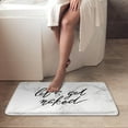 thumbnail image 2 of Let''s Get Naked Bath Mat,Modern Abstract Art Bathroom Rugs No Silp,White Marble Washable Cover Floor Rug Carpets Floor Mat 16x24 Inches for Kitchen Bedroom, 2 of 6