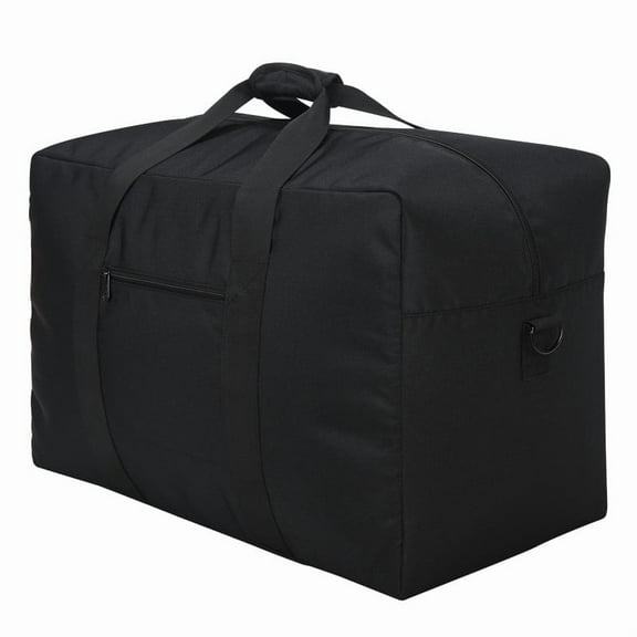 IFARADAY Durable Oversized Expandable Weekender Duffel Bag, 70L Heavy Duty Luggage Storage, Black