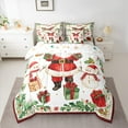 thumbnail image 2 of Castle Fairy Children Santa Claus 7-Piece Twin Bedding Sets,Christmas Snowman Bedding Comforter Set,Xmas Gifts Breathable Sheet Sets,Lightweight Room Decor, 2 of 8