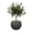 Vintage Black, variant on STONE LITE Concrete-look 14.5" x 14.5" x 11.8" Spherical Red Plastic Faux Stone Plant Pot with Drainage Holes