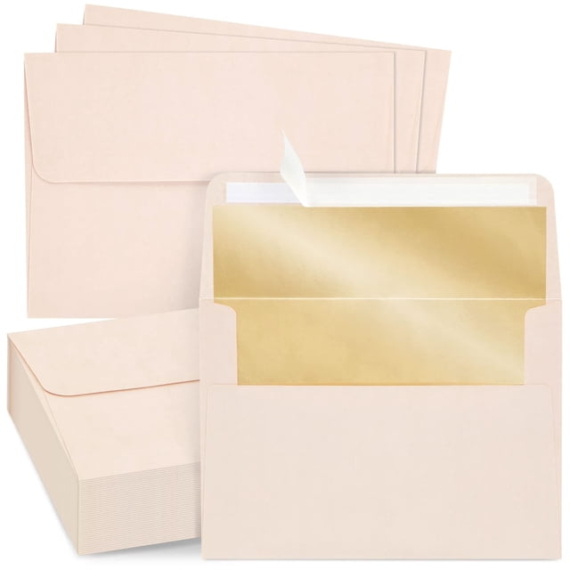 Sobres Best Paper Greetings, rosa rubor, A7, 5 x 7, paquete de 50