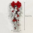thumbnail image 2 of Christmas Wreath Door Decoration,Colorful Wreath with Big Flocking Bow,Snowball,Red Bberry Clusters,Pine Cone and Rribbons,Christmas Rattan Swag Wreath for Xmas Festival Indoor Outdoor Decor, 2 of 5