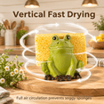 Ceramic Frog Sponge Holder Kitchen Sink Counter Scrub Pad Organizer ...