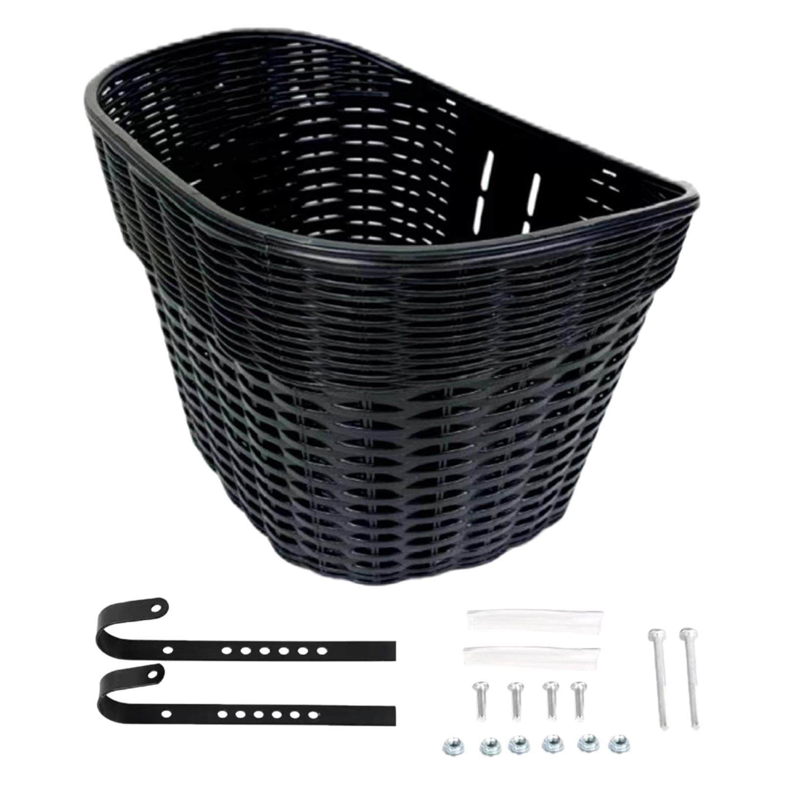 DimyFew Bicycle Basket for The Front, Luggage Carrier Basket for Excursions And Shopping black