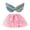 Pink, variant on Coerni Girls Rainbow Skirt With Wings Toddler Ballet Tutu Skirt 2 Piece Princess Dress Outfit Birthday Party Dresses Ballet Set