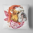 thumbnail image 2 of Designart Forever Friends Funny Dog - Animal Throw Pillow - 16x16, 2 of 5