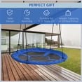 thumbnail image 4 of Blue Saucer Swing - 43" Outdoor Nest Swing with Adjustable Ropes | Garden Seating for Play & Relaxation, 4 of 7