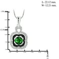 thumbnail image 3 of 1 1/2 Carat T.G.W. Chrome Diopside And Black & White Diamond Accent SterlIng Silver 3-Piece Jewelry set, 3 of 7