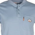 thumbnail image 3 of Work Blue Henley T-Shirt 100% Preshrunk Cotton NFPA 2112, 3 of 5