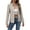 Khaki, variant on Fall Women's Tweed Plaid Blazer Jacket Open Front Stand Collar =Casual Fashion Elegant Work Coat Brown