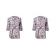 thumbnail image 3 of sweethay Blusa informal de manga corta para mujer, camisa holgada con botones estampados, para trabajo, viajes, elegante, Top de verano, ropa Type14 NO14, 3 of 6