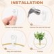 thumbnail image 4 of Uxcell 2 Set Decoración de Pared con Plantas, Macetas Colgantes con Eucalipto Artificial, Jarrón Colgante de Metal en Forma Redonda para la Habitación [Dorado], 4 of 7