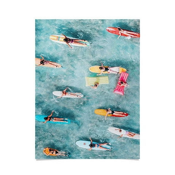 Society6 Gal Design Surf Sisters Poster 9.75" x 0.37" x 12.25"
