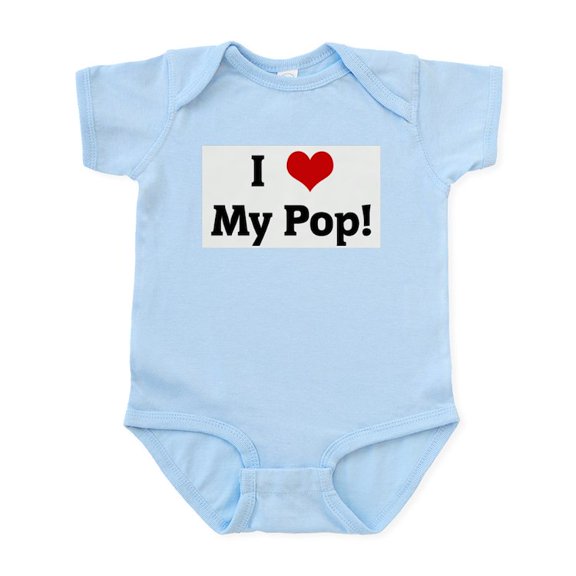 CafePress - I Love My Pop! Infant Bodysuit - Baby Light Bodysuit, Size Newborn - 24 Months