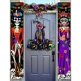 thumbnail image 7 of Day of The Dead Decorations Decor Mexican Fiesta Sugar Skull Flowers Deocrations Hanging Wall Door Banner for Indoor Outdoor, 7 of 7