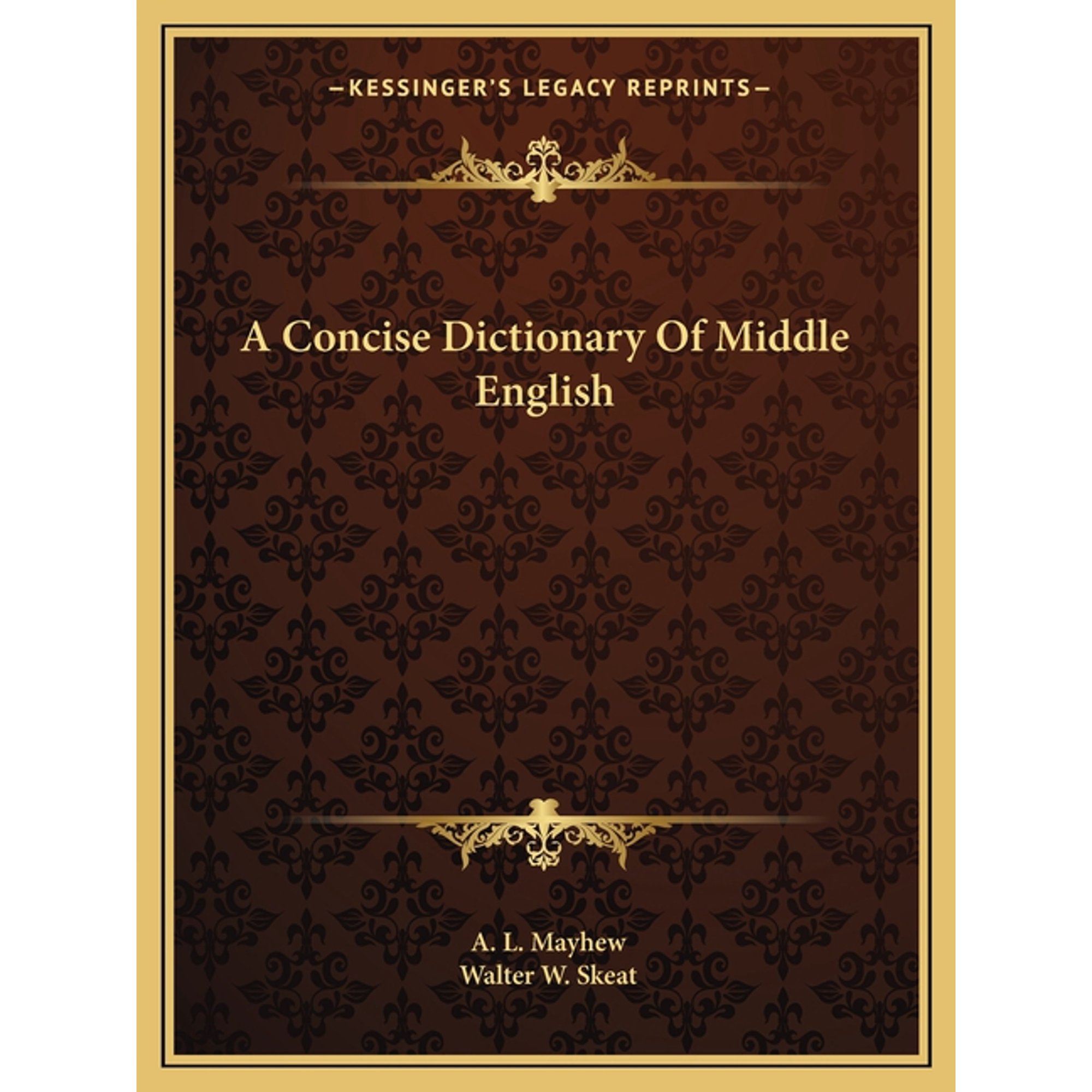 A Concise Dictionary Of Middle English (Paperback)