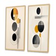 Designart "Minimal Circular Geometric Art II" Modern Geometric Framed
