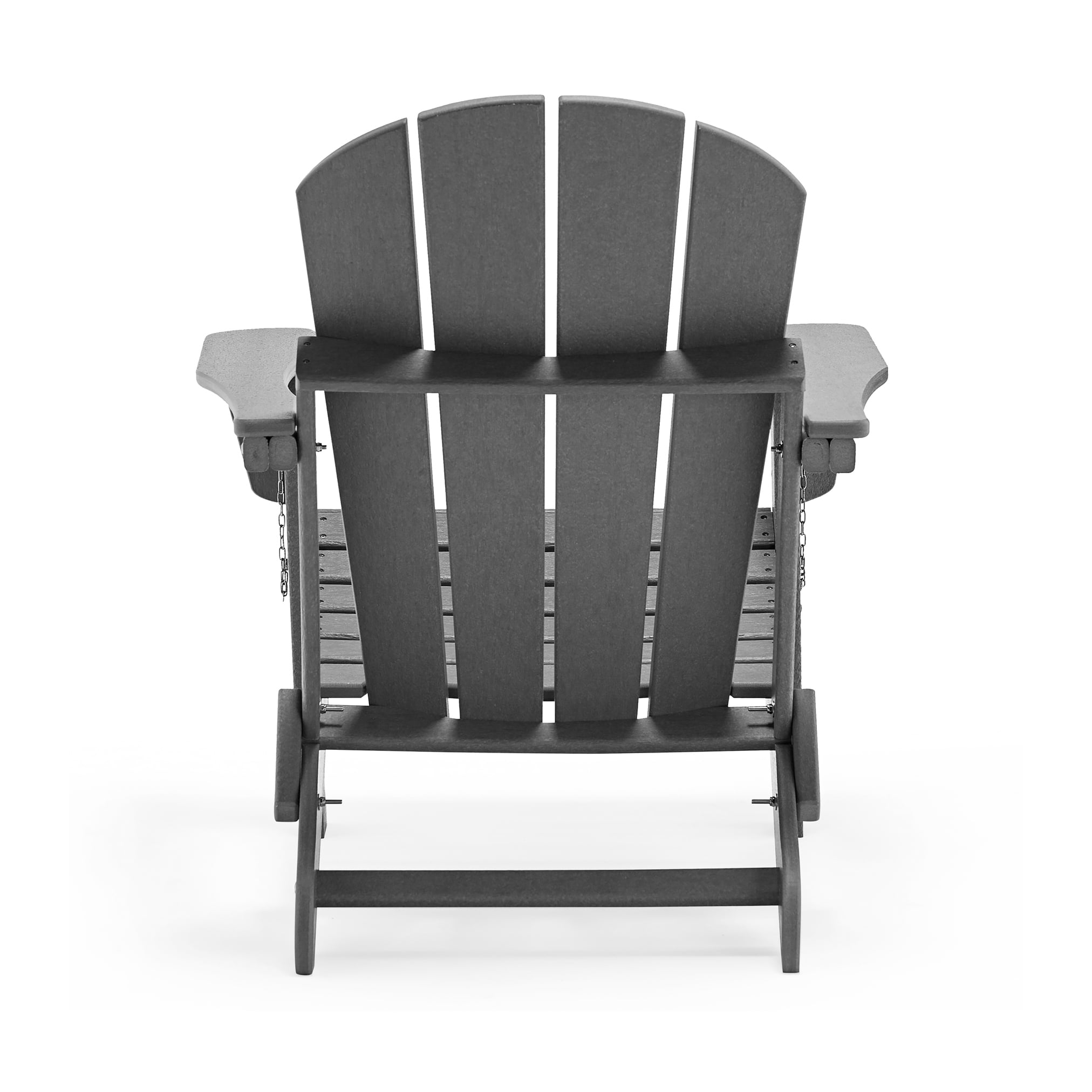PORCHSIDE Outdoor Folding Adirondack Chair (Set of 2), Gray