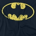 thumbnail image 2 of Batman Classic Logo Distressed Women's T Shirt, Navy, Medium, 2 of 6