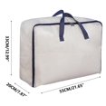 thumbnail image 3 of Bolsa transparente para guardar edredones con ventana de malla, organizador de ropa resistente para mantas y ropa, bolsa plegable para mudanzas, para ropa de cama y almohadas, para el hogar, armario,, 3 of 4
