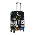thumbnail image 4 of Luggage Cover Anti Scratch, I Love With Autism To The Moon And Back Elastic Suitcase Protector Suitcase Covers for Luggage Fits 18-32 Inch Luggage, 4 of 6