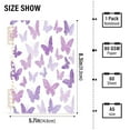 thumbnail image 3 of WOBOGO Purple Butterfly Notebook College Horizontal Grid Paper Ink Spill Resistant Water Resistant Cover 8.3x5.7x0.4in, 3 of 8