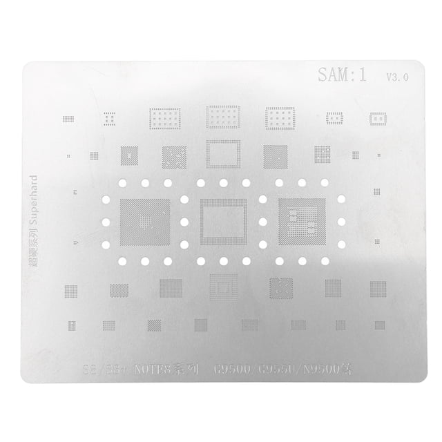 Plantilla de Reballing BGA Nikou de Acero Inoxidable Para Samsung S8 S8+ NOTE8