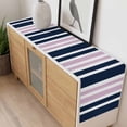 thumbnail image 4 of Navy Blue Pink Striped Table Runner - 70 Inch Long, Kitchen Dining Table Runner Dresser Scarves, Modern Minimalist Ombre Lines Farmhouse Decor for Coffee Tables Wedding Party Banquet, 4 of 8