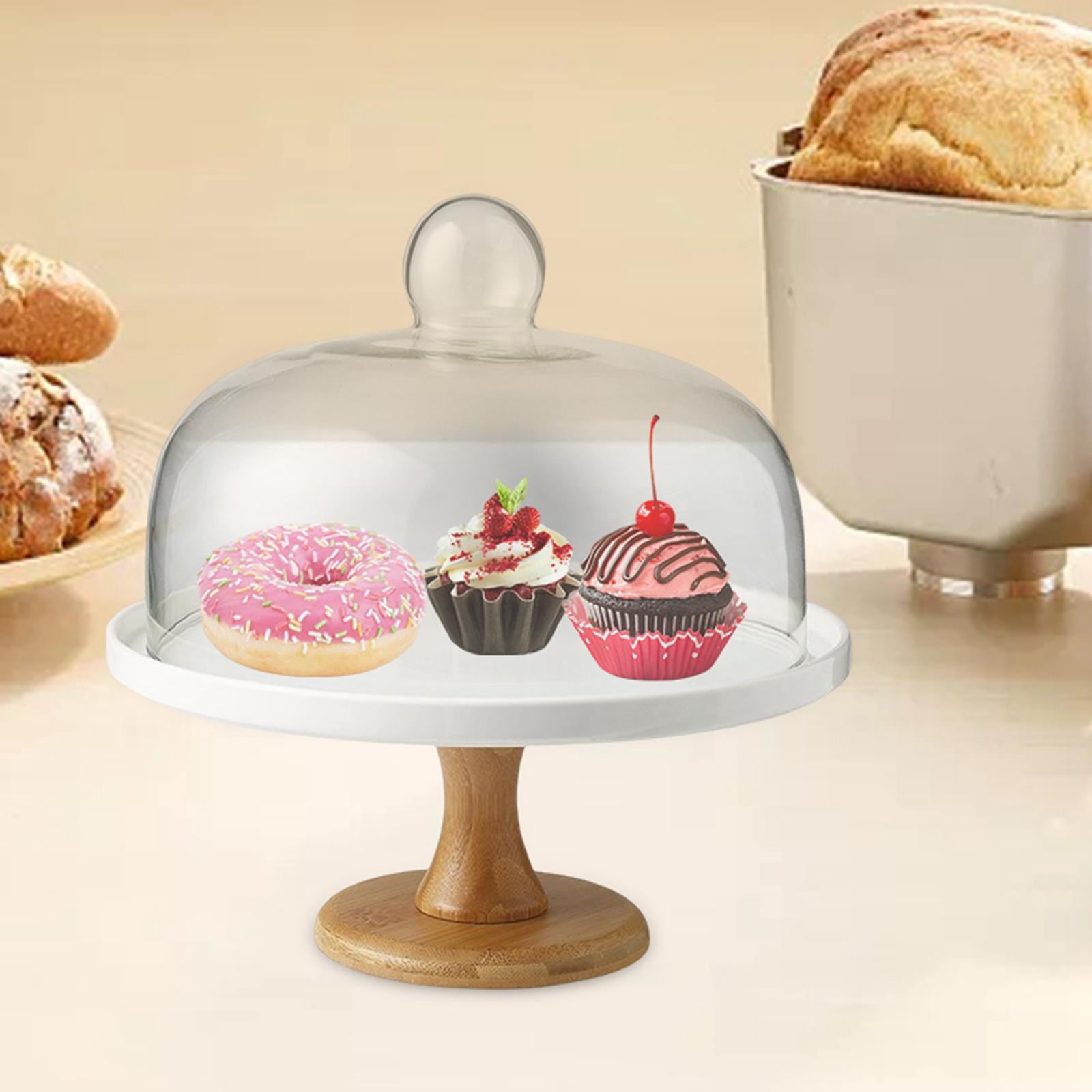 Cake Stand Glass Dessert Dome Decorative Cake Tray Glass Cover for Display Party Wedding 24.5cmx15cm Walmart
