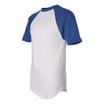 thumbnail image 4 of Augusta M Short Sleeve Baseball Jersey White/Royal 423, 4 of 6