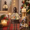 thumbnail image 5 of Christmas Decorations Indoor Outdoor Under 10$ Clearance! Christmas LED Lantern, Vintage Hanging Lamp with Santa Snowman Reindeer, Warm Light Tabletop Decor for Home Party, 5 of 8