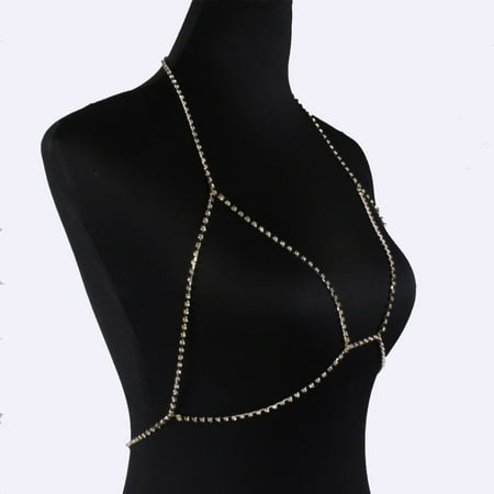 

Tfalo Hippie Accessories Fashion Rhinestone Bra Chain Sexy Harness Bikini Body Chain Women Jewelry Gd Friend Gifts For Women Anniversary Gift For Her