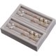 thumbnail image 1 of Bandeja de joyería, organizadora de anillos, 2 piezas de terciopelo, para anillos, aretes, bandeja de almacenamiento para caja de joyería, cajón, cómoda, 1 of 4