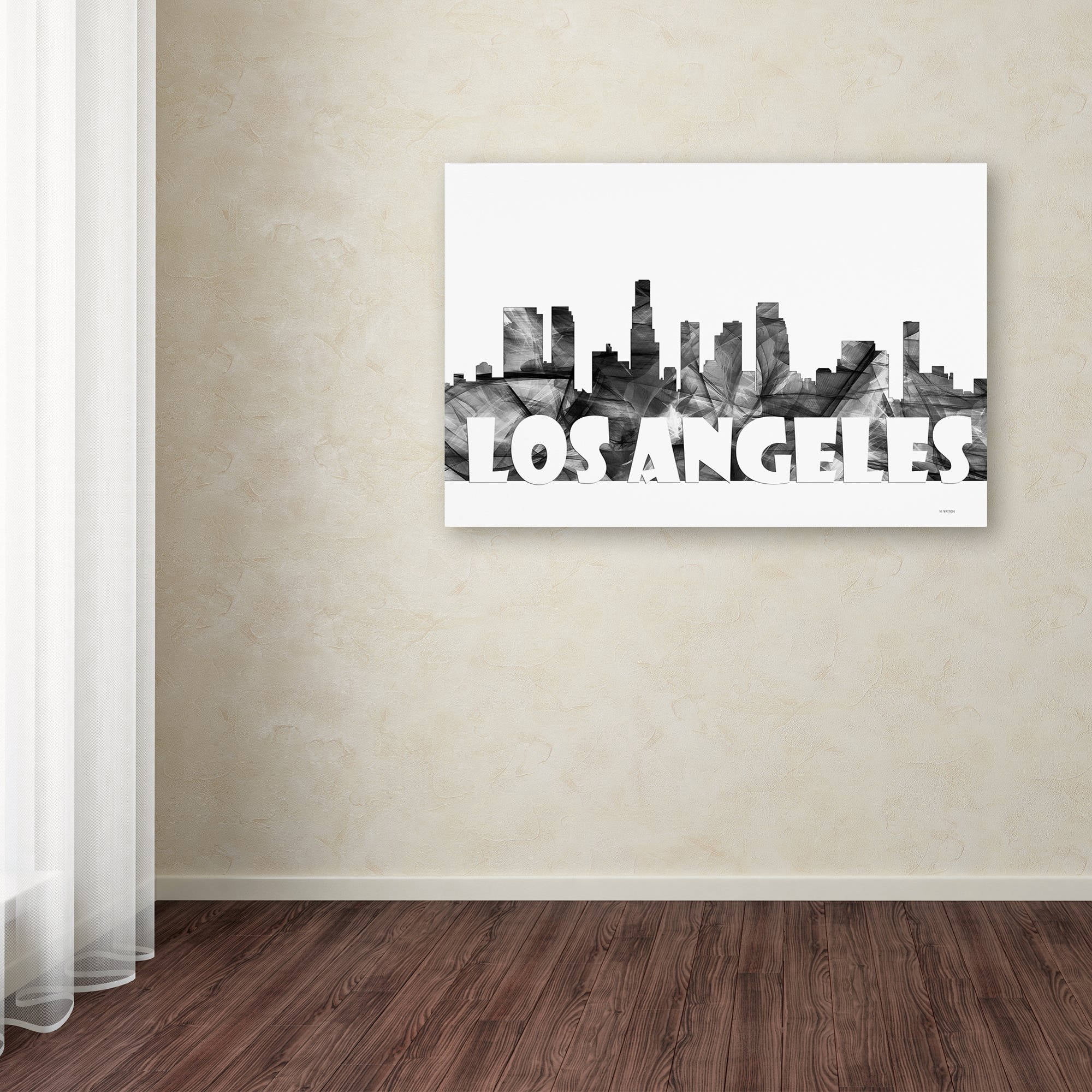 Trademark Fine Art 'Los Angeles California Skyline BG-2' Canvas Art by Marlene Watson