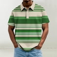 thumbnail image 2 of FAWUUDO Shirts for Men Short Sleeve Button Down Collar Gradient Shirts Moisture-Wicking Sports Men's Lapel Shirt G-Green, 2 of 5
