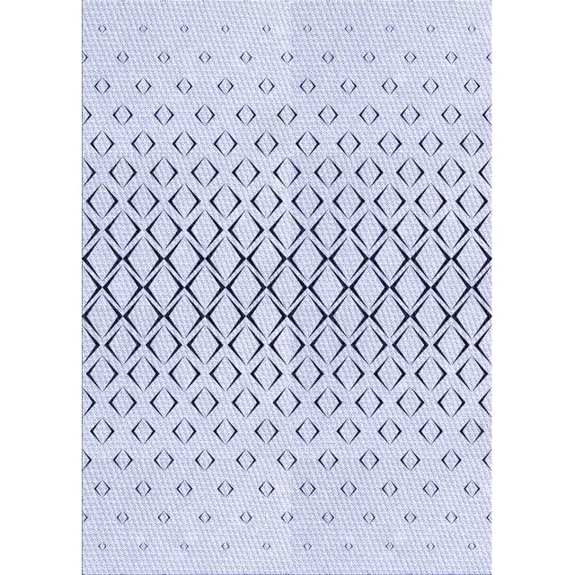 Ahgly Company Tapis Rectangulaire Lavable en Machine Intérieur Transitionnel Lavande Bleu, 6 Pieds x 9 Pieds