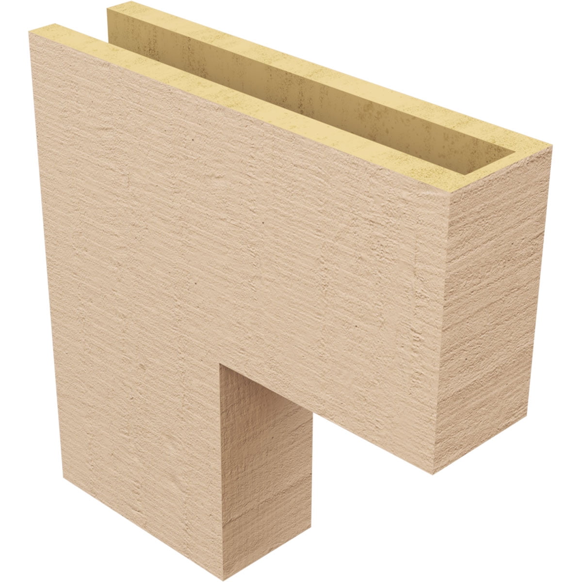 4"W x 16"D x 16"H Thin Chapel Hill Rough Cedar Woodgrain TimberThane Corbel, Primed Tan