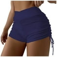 thumbnail image 1 of Women Plus Size Brazilian Bikini Bottom Polyester Spandex High Waist Beach Swimwear, 1 of 5