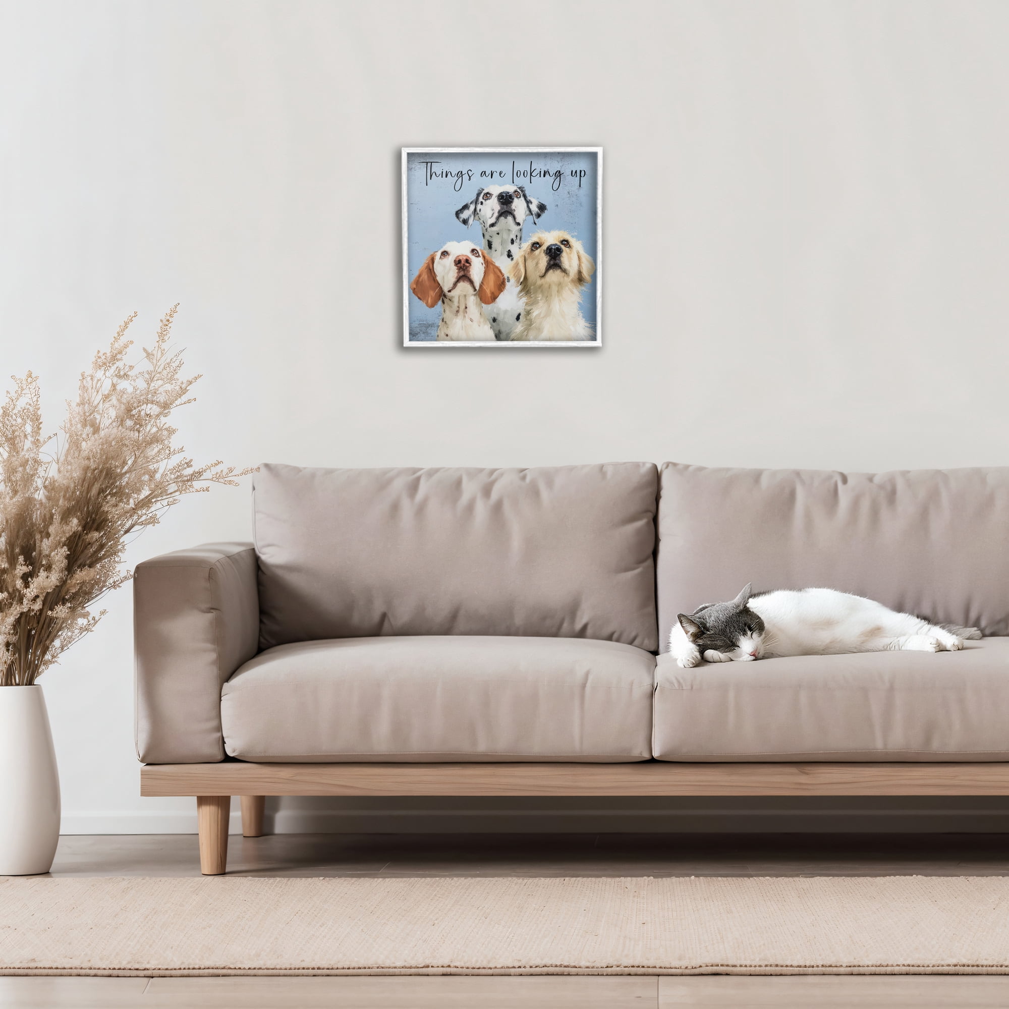 Stupell Industries Things Are Looking Up White Framed Giclee Art, design by Kim Curinga