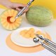 thumbnail image 4 of Herramienta para tallar frutas, herramienta para excavar bolas, herramienta de cocina multifunción de acero inoxidable, herramienta para ensaladas DIY, juego de 2 cocinas de acero inoxidable ER, 4 of 5