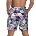 thumbnail image 4 of Balery Plaid Flamingo Mens Swim Trunks Swim Shorts for Men Quick Dry Inseam Beach Shorts with Compression Liner Pocket-XX-Large, 4 of 9