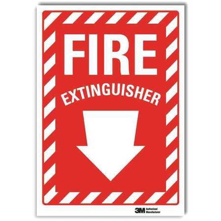 LYLE U1-1010-RD_5X7 Fire Extinguisher Sign,7x5