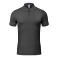 thumbnail image 3 of Bcfgryg Men's Summer Outdoor Quick Drying Sports T Shirt Men's Standing Collar Half Zip Men's Fitness Clothes Loose Casual Running Training Short Sleeves T-shirts for Men, 3 of 3
