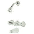 thumbnail image 2 of Pfister LG013110 Pfister 3-Handle Tub & Shower Faucet with Metal Knob Handles in Polished Chrome, 2 of 2
