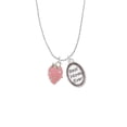 thumbnail image 2 of Delight Jewelry Silvertone Large 3-D Pink Strawberry with Crystals Best Mom Ever Charm Necklace, 2 of 4