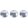 thumbnail image 1 of 3 Pcs 95mm OD Adhesive Round Convex View Rear Mirror Mirror Side Mirror,3 x rear mirror,black, 1 of 5